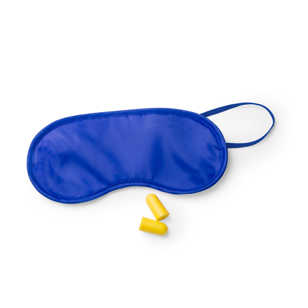Foam-oordopjes-met-slaapmasker-reisset-bedrukken-blauw