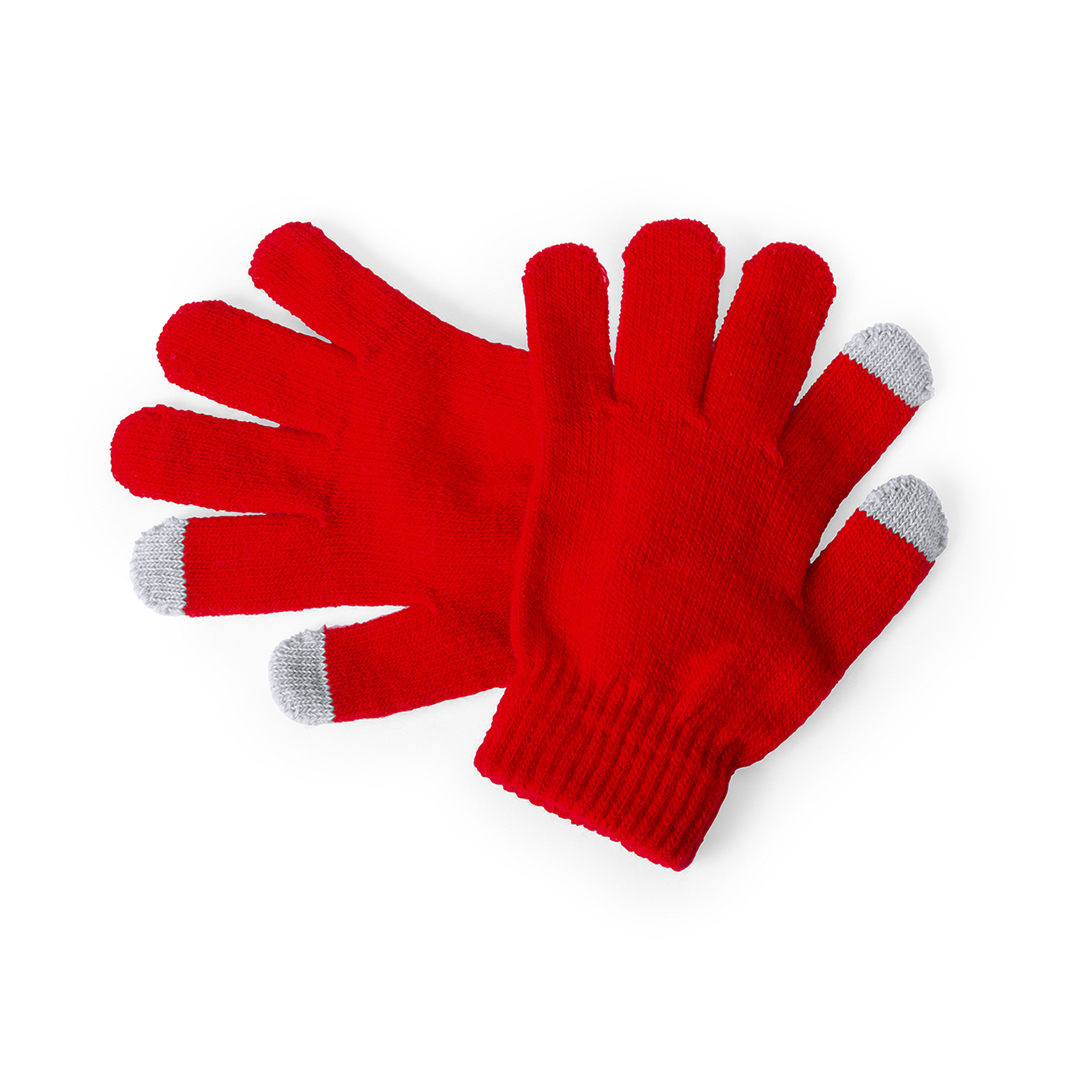 Touchscreen-handschoenen-voor-kinderen-Acryl-bedrukken-rood