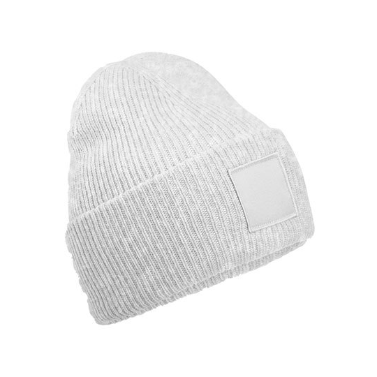RPET-deep-cuffed-beanie-Met-patch-bedrukken-grijs