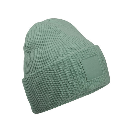 RPET-deep-cuffed-beanie-Met-patch-bedrukken-groen