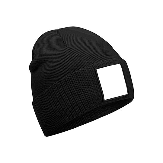 RPET-beanie-Microfleece-voering-bedrukken-zwart