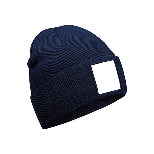 RPET-beanie-Microfleece-voering-bedrukken-donkerblauw