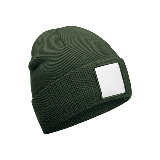 RPET-beanie-Microfleece-voering-bedrukken-donkergroen