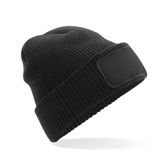 Thinsulate-acryl-beanie-Met-patch-bedrukken-zwart