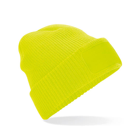 Thinsulate-acryl-beanie-Met-patch-bedrukken-geel