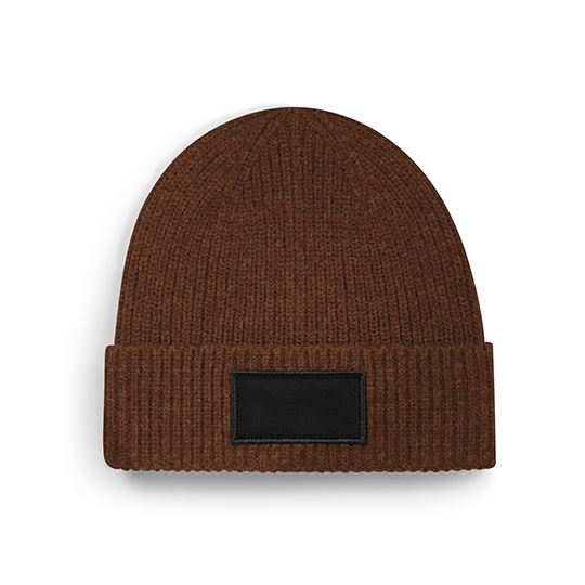 RPET-beanie-Met-katoenen-patch-bedrukken-rood