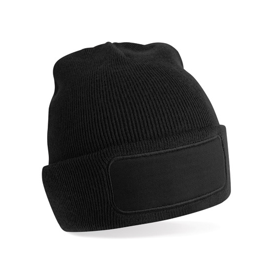 Original-acryl-beanie-Met-patch-bedrukken-zwart