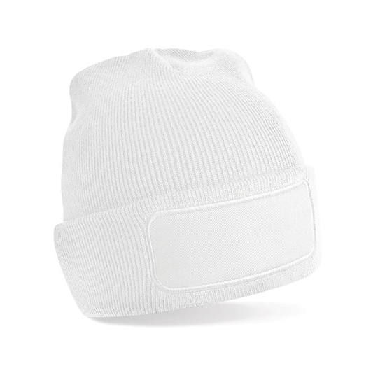 Original-acryl-beanie-Met-patch-bedrukken-wit