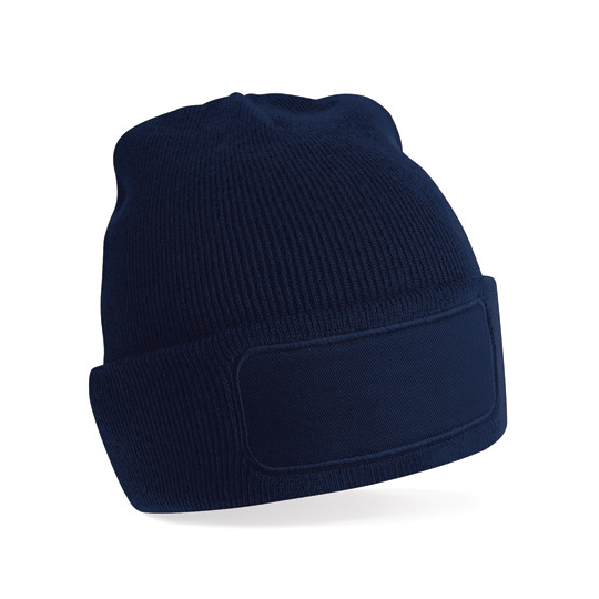 Original-acryl-beanie-Met-patch-bedrukken-donkerblauw