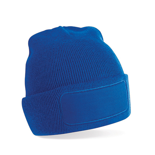 Original-acryl-beanie-Met-patch-bedrukken-blauw