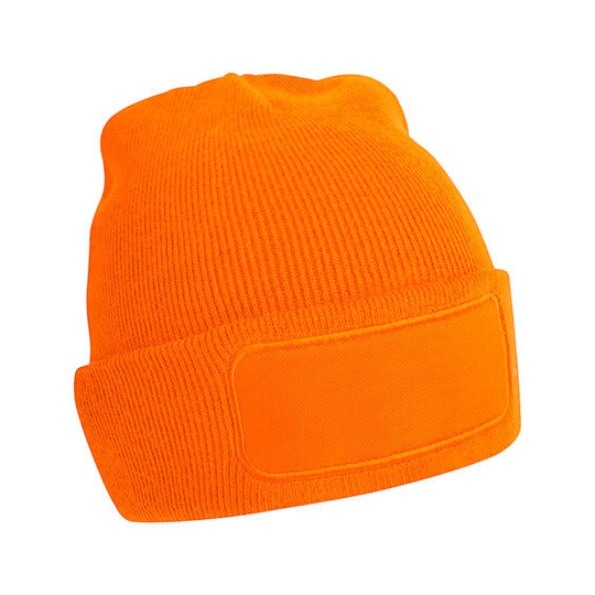 Original-acryl-beanie-Met-patch-bedrukken-oranje