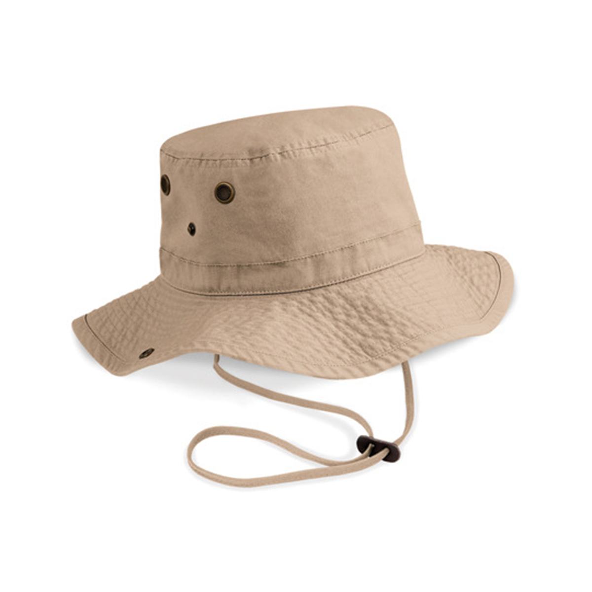 Safarihoed-verstelbaar-UV-bescherming-UPF50-bedrukken-khaki