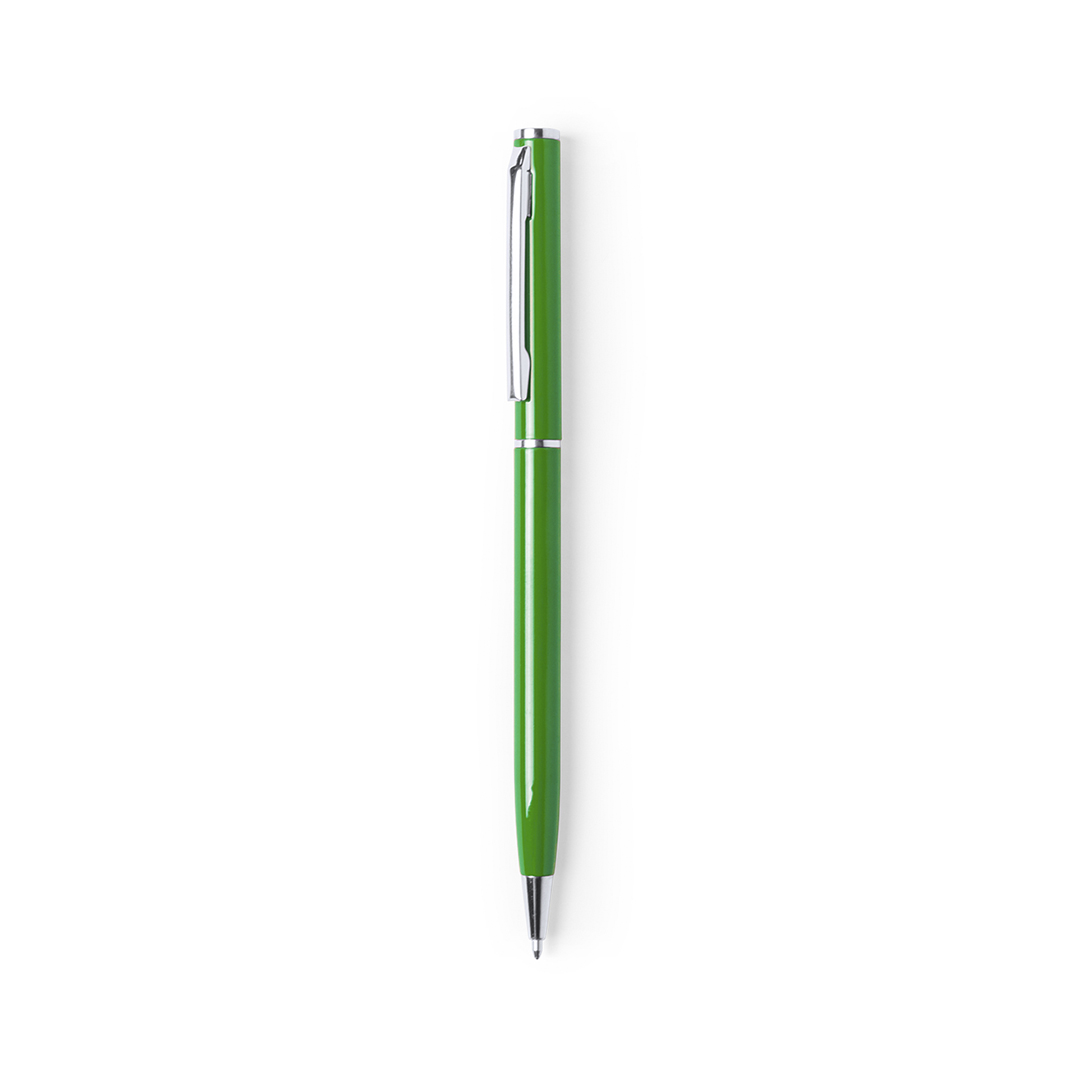 Aluminium-balpen-met-glanzende-afwerking-Chroom-bedrukken-groen