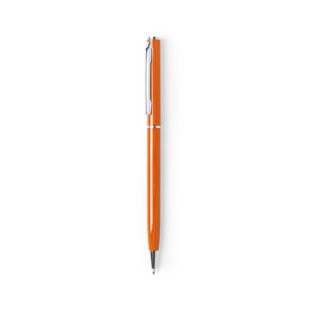 Aluminium-balpen-met-glanzende-afwerking-Chroom-bedrukken-oranje