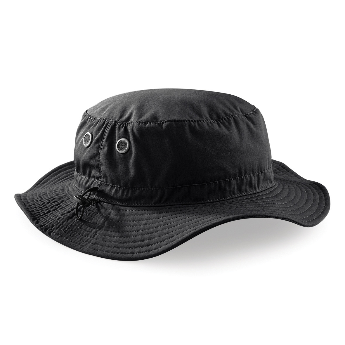 Beechfield-bucket-hat-safari-hoed-Verstelbaar-bedrukken-zwart