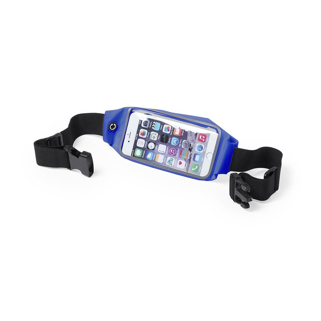 Heuptasje-voor-smartphone-Lycra-bedrukken-blauw