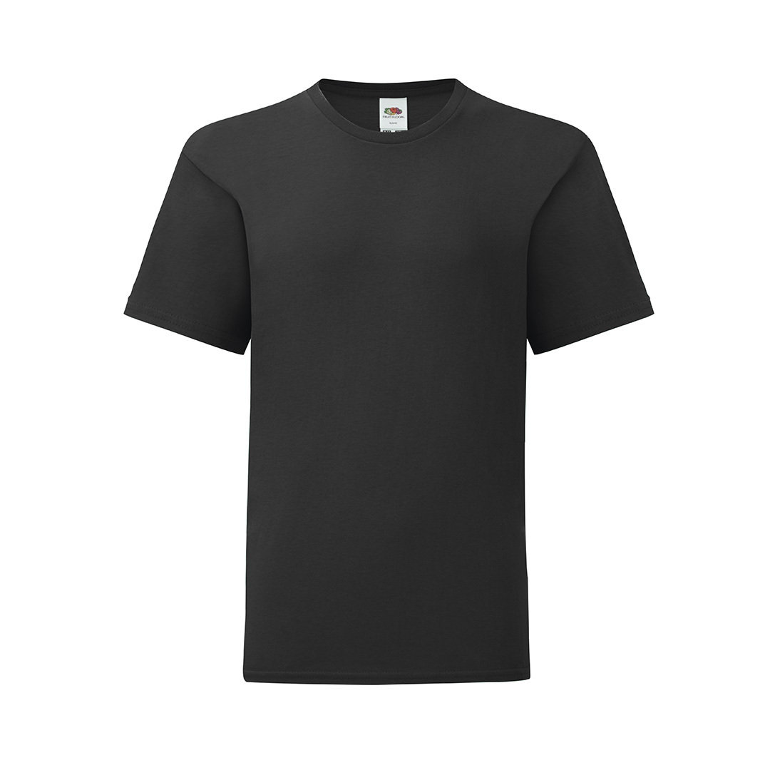 Fruit-of-the-Loom-Iconic-T-shirt-Kids-150-gm2-bedrukken-black