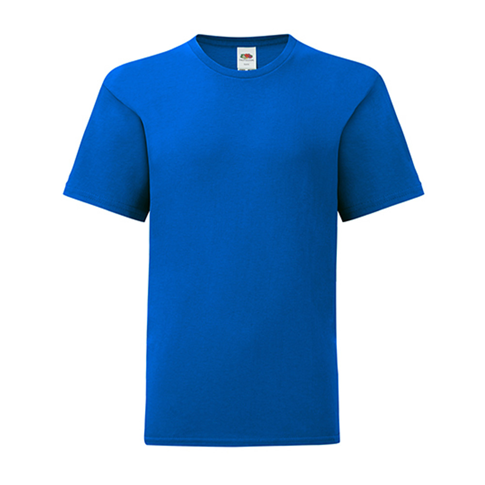 Fruit-of-the-Loom-Iconic-T-shirt-Kids-150-gm2-bedrukken-royal-blue