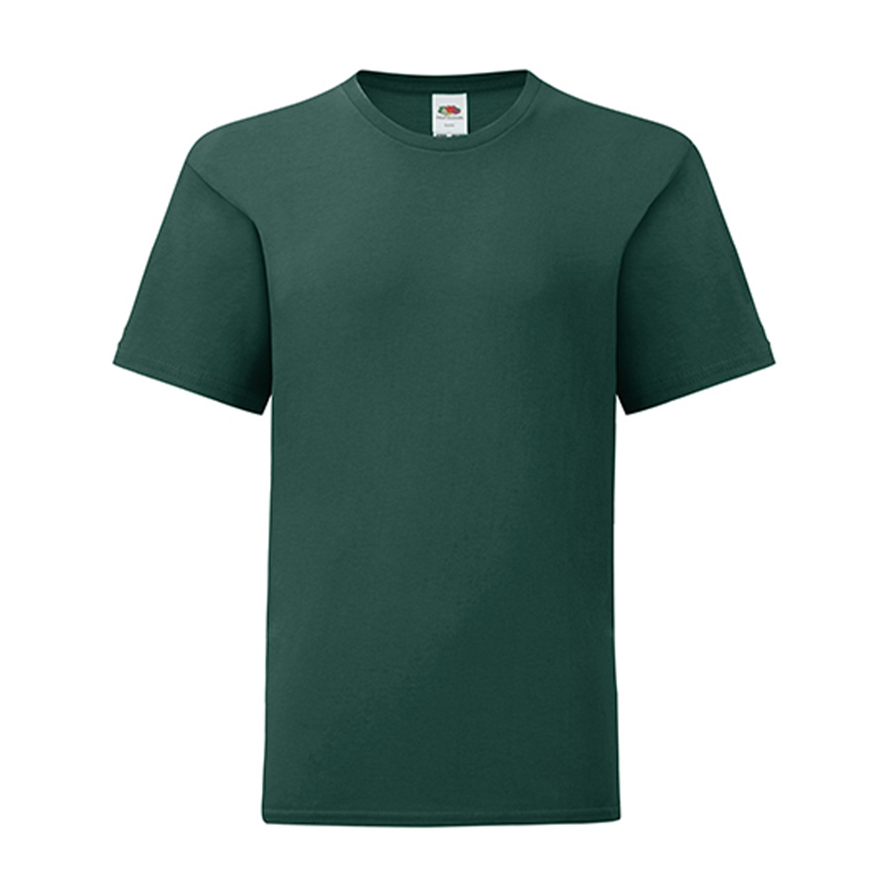 Fruit-of-the-Loom-Iconic-T-shirt-Kids-150-gm2-bedrukken-forest-green