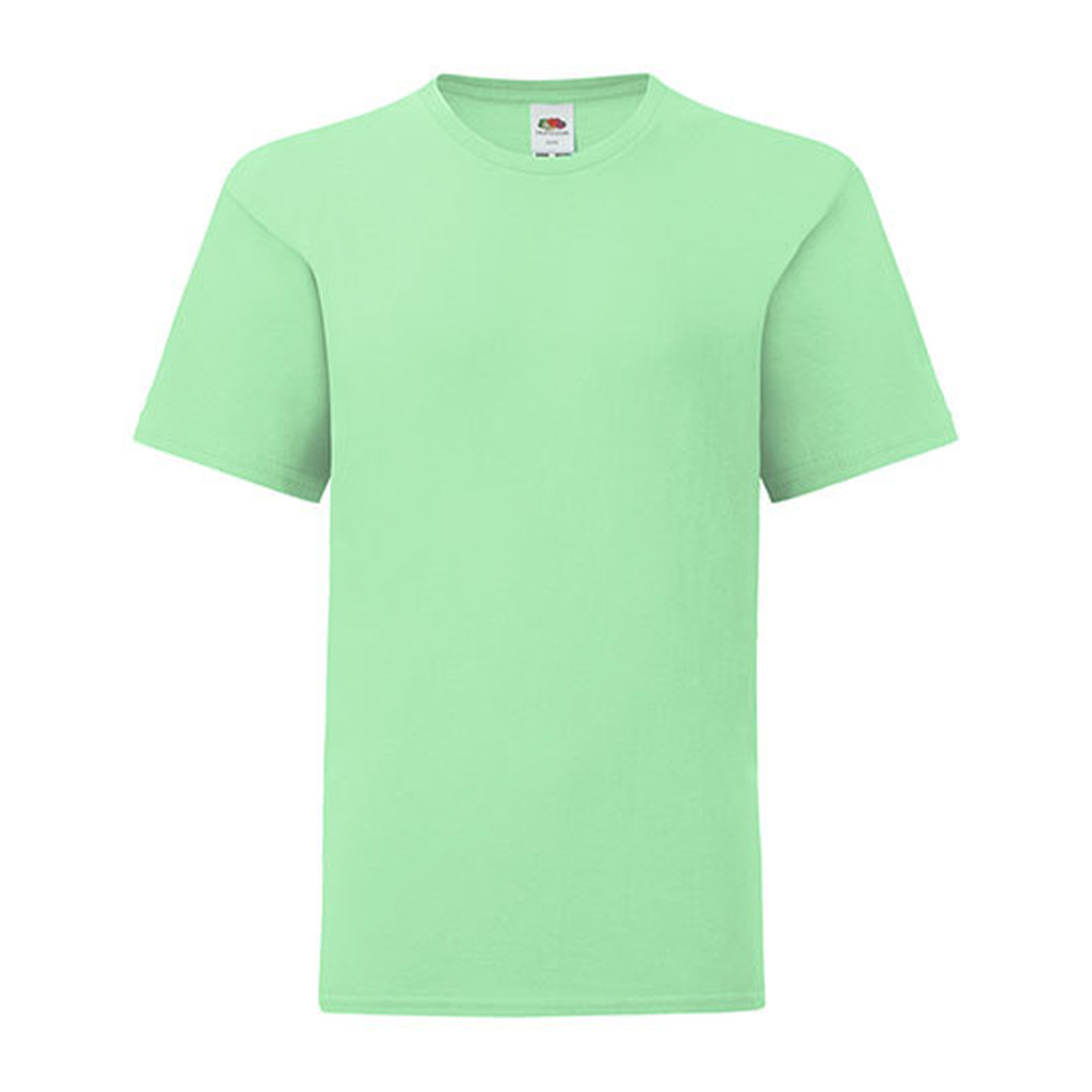 Fruit-of-the-Loom-Iconic-T-shirt-Kids-150-gm2-bedrukken-neo-mint