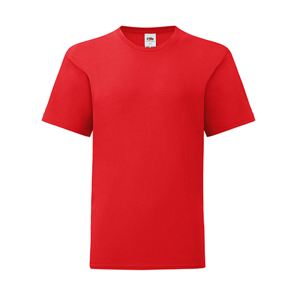 Fruit-of-the-Loom-Iconic-T-shirt-Kids-150-gm2-bedrukken-red