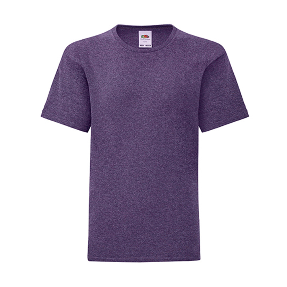 Fruit-of-the-Loom-Iconic-T-shirt-Kids-150-gm2-bedrukken-heather-purple