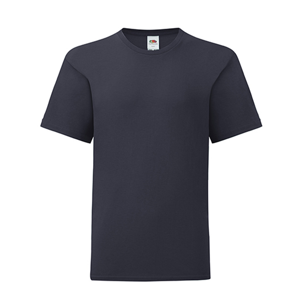Fruit-of-the-Loom-Iconic-T-shirt-Kids-150-gm2-bedrukken-deep-navy