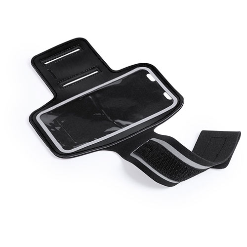 Reflecterende-smartphone-sportarmband-6-inch-bedrukken-zwart