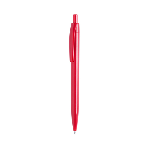 Balpen-met-glanzende-afwerking-Blauwe-inkt-bedrukken-rood