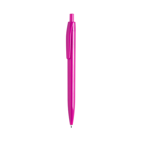 Balpen-met-glanzende-afwerking-Blauwe-inkt-bedrukken-roze