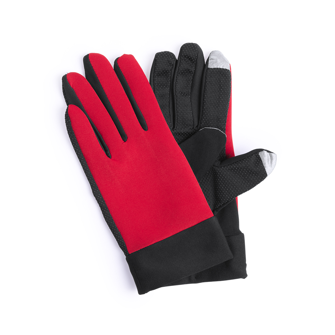 Touchscreen-sporthandschoenen-Lycra-bedrukken-rood