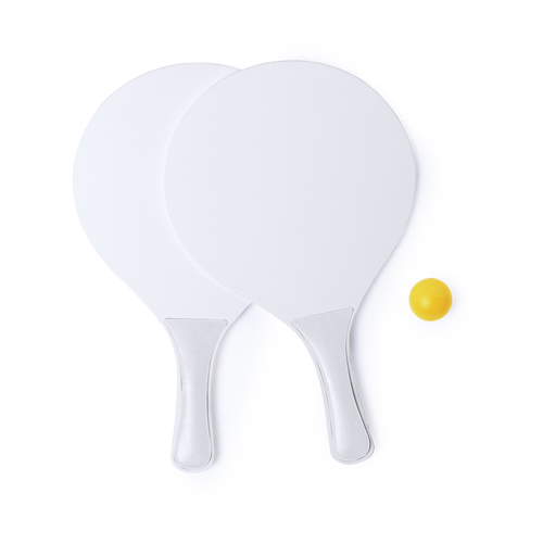 Beachball-rackets-met-bal-Hout-bedrukken-wit