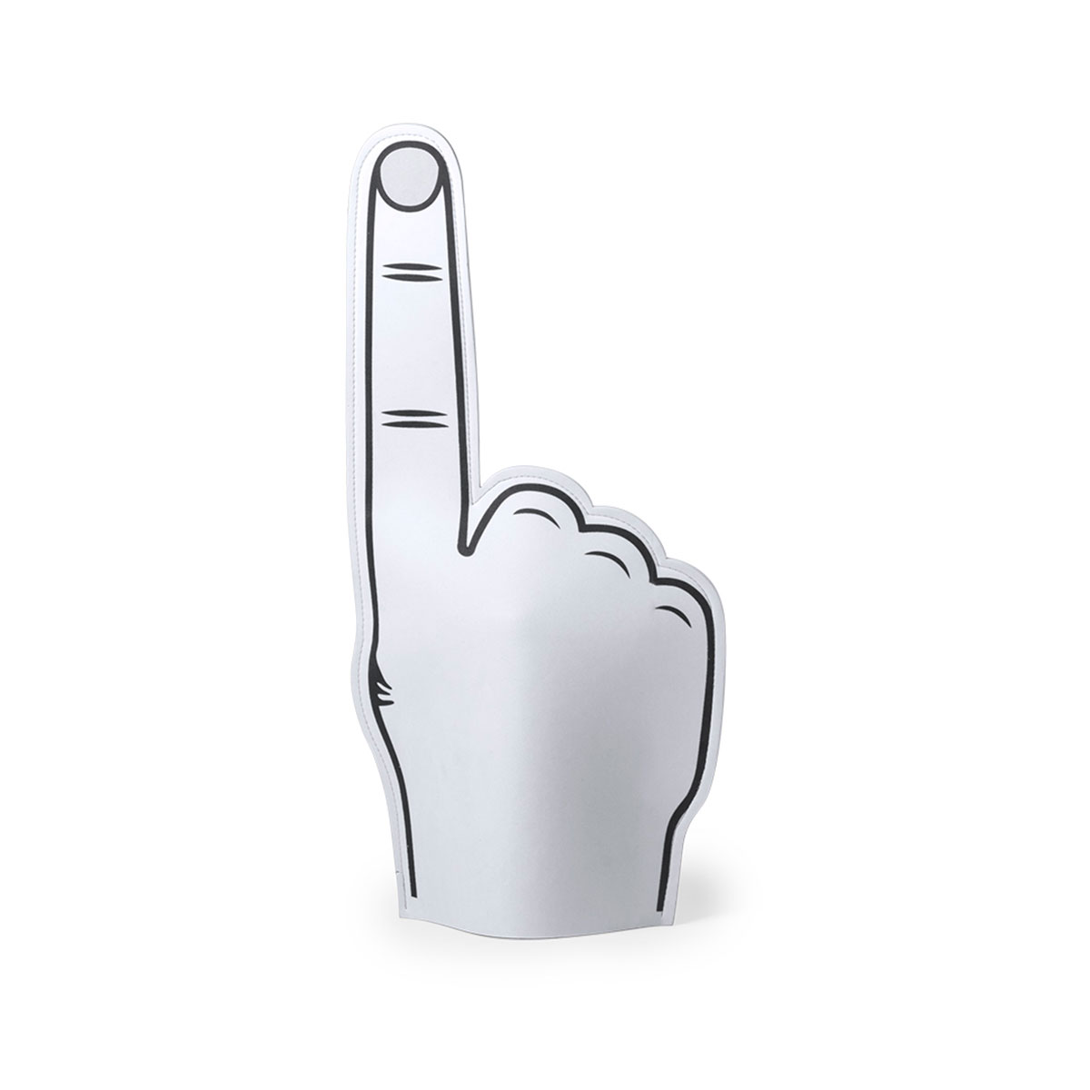 Foam-hand-wijsvinger-lang-EVA-bedrukken-wit