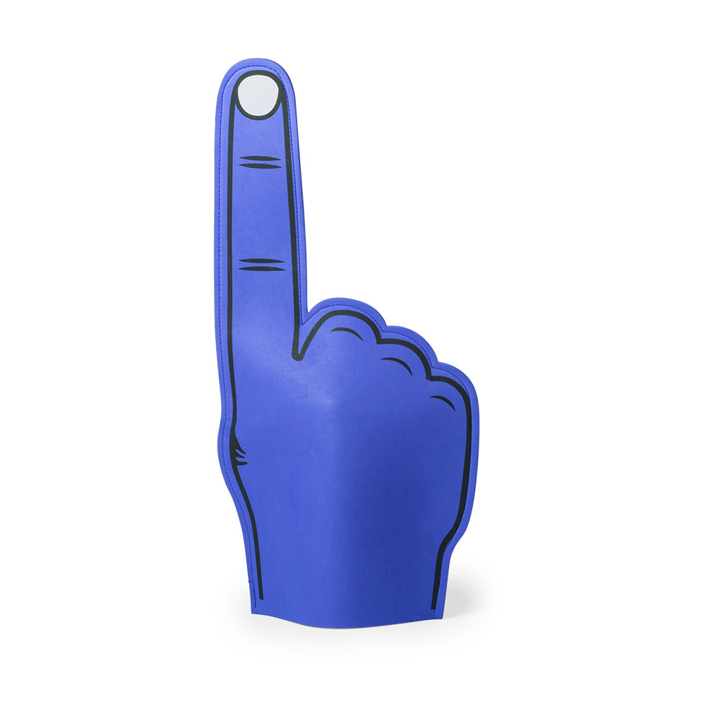 Foam-hand-wijsvinger-lang-EVA-bedrukken-blauw