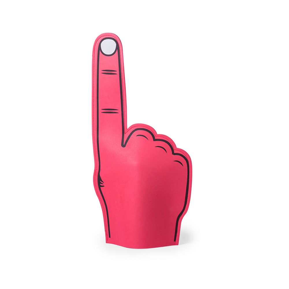 Foam-hand-wijsvinger-lang-EVA-bedrukken-rood