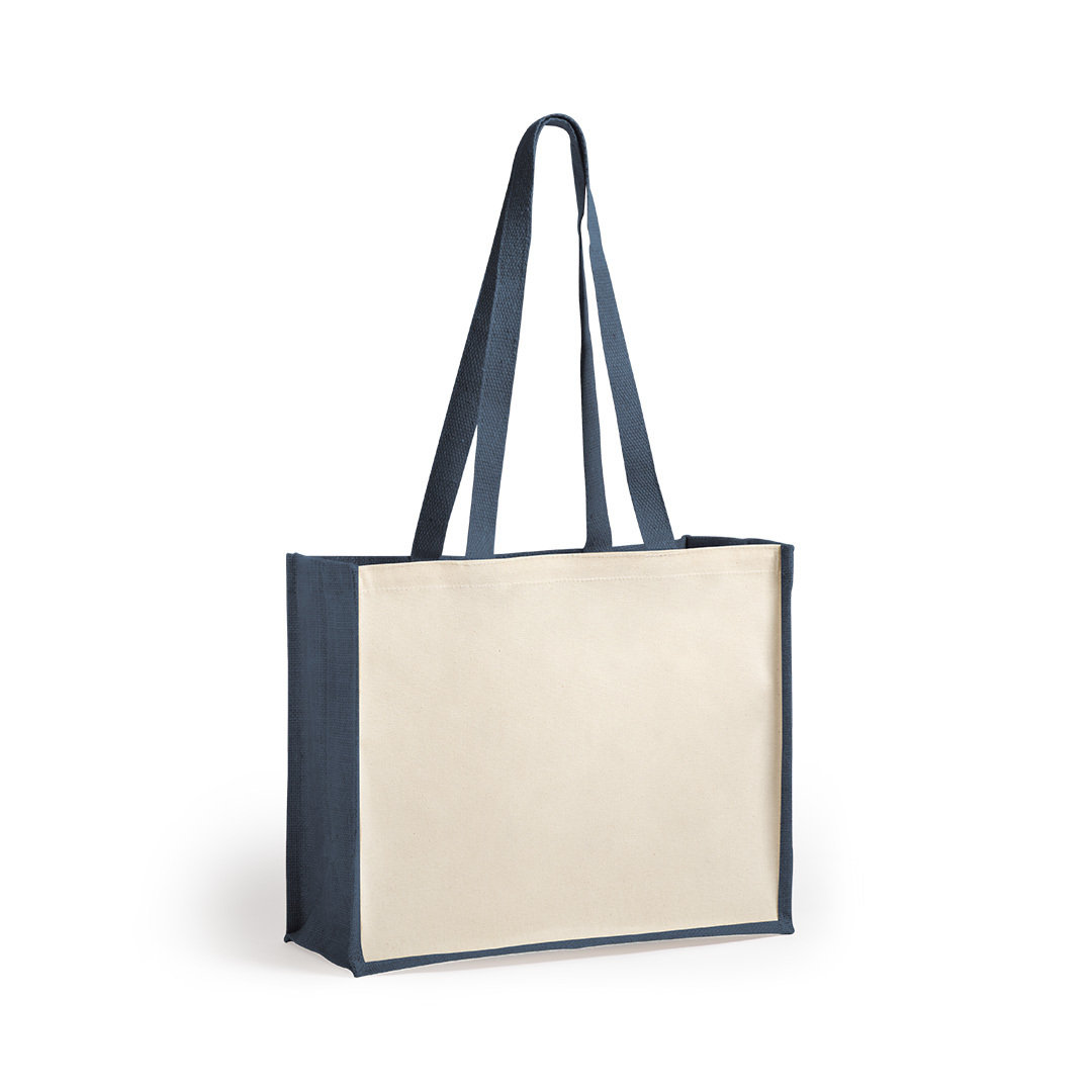 Katoenen-boodschappentas-Jute-39-x-315-cm-bedrukken-donkerblauw