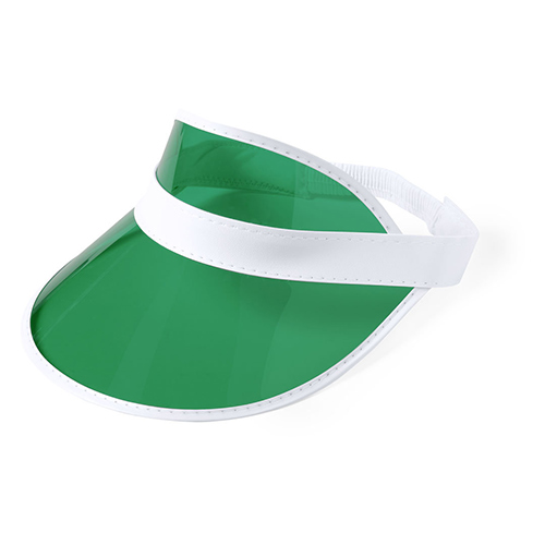 Zonneklep-met-verstelbare-elastische-sluiting-PVC-bedrukken-groen