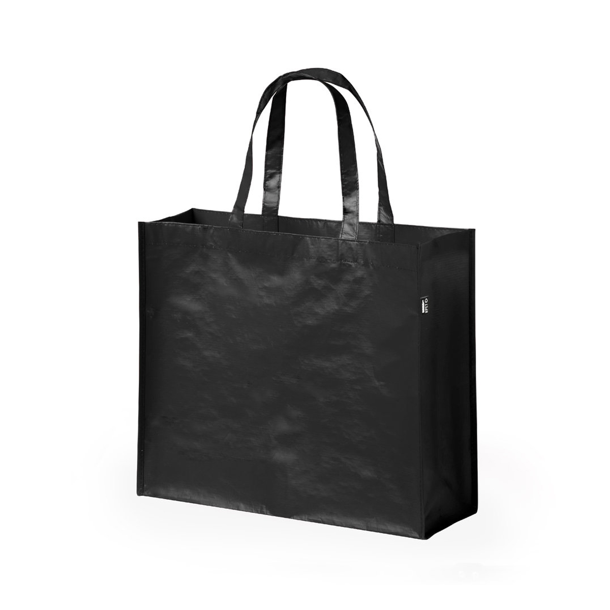 Gelamineerde-RPET-boodschappentas-42-x-35-cm-105-gm-bedrukken-zwart