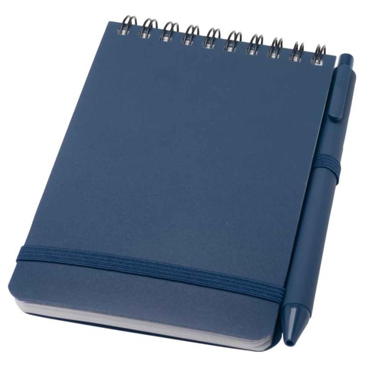 A6-hardcover-notitieblok-met-balpen-Gerecycled-kunststof-80-vellen-bedrukken-blauw