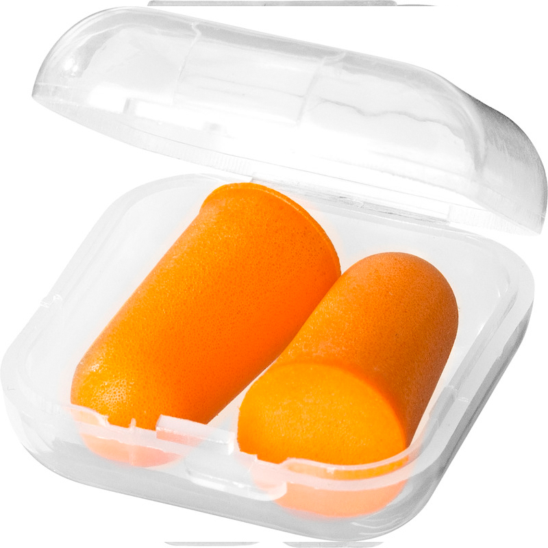 Foam-oordopjes-in-opbergdoosje-bedrukken-oranje