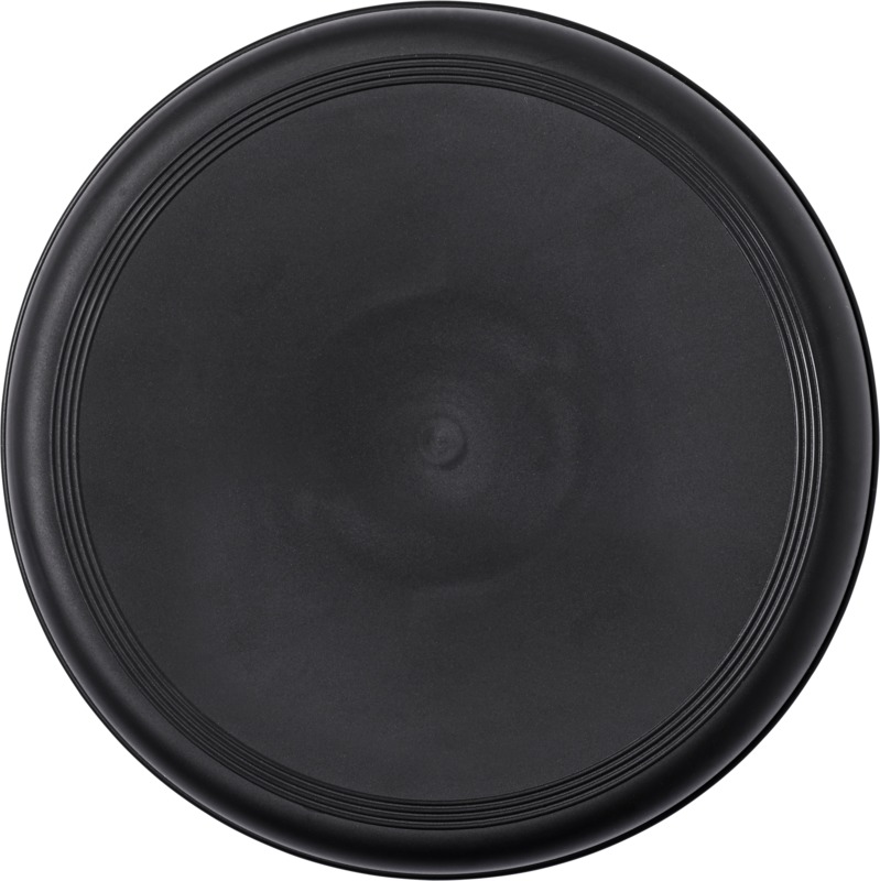 Frisbee-gerecycled-kunststof-23-cm-bedrukken-zwart
