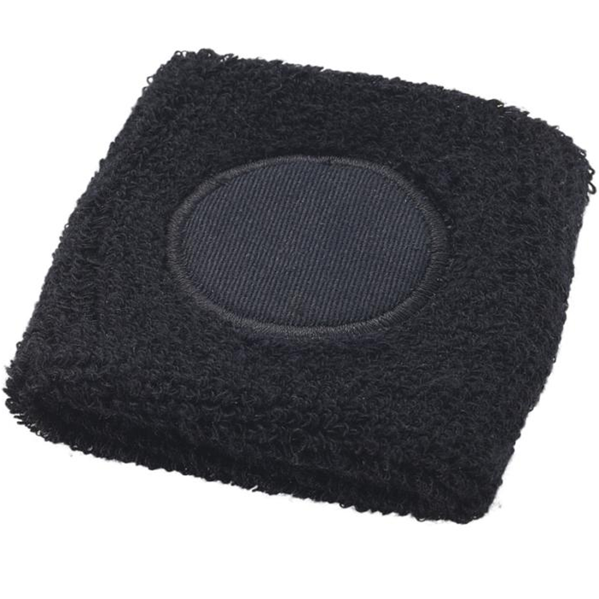 Katoenen-zweetbandje-met-ronde-patch-bedrukken-zwart