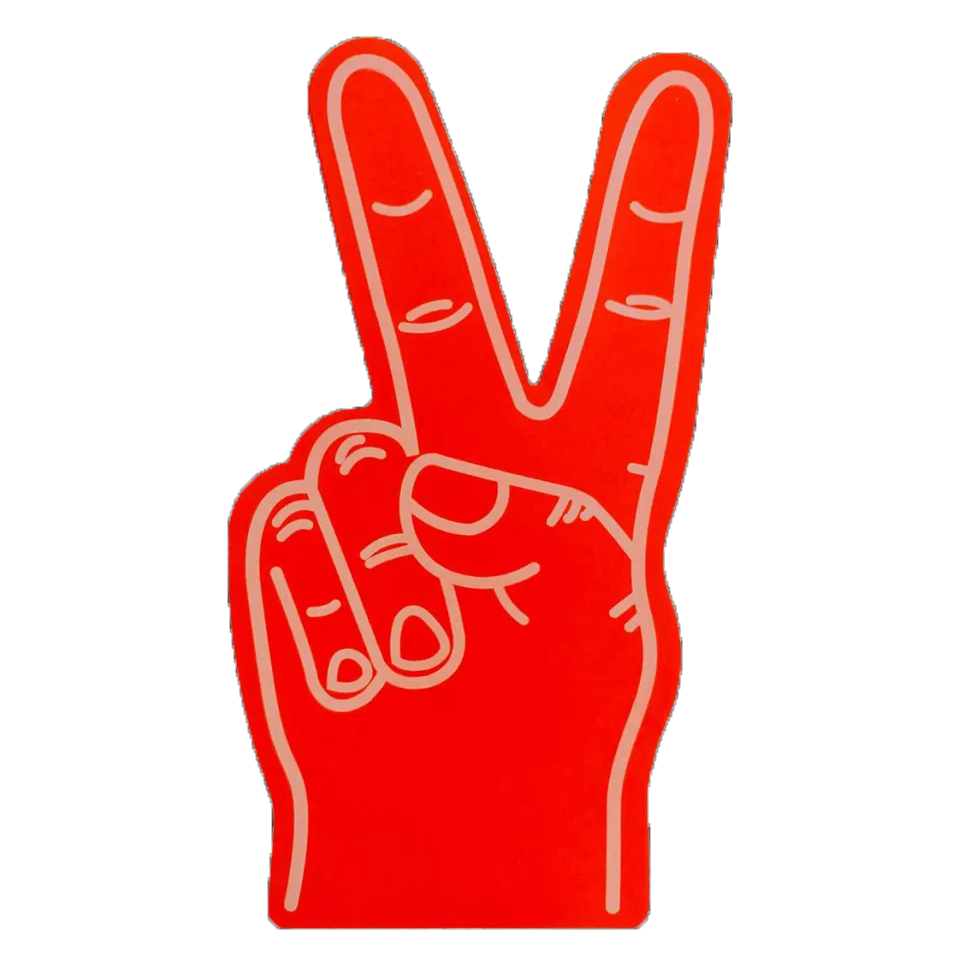 EVA-foam-zwaai-hand-peace-bedrukken-rood