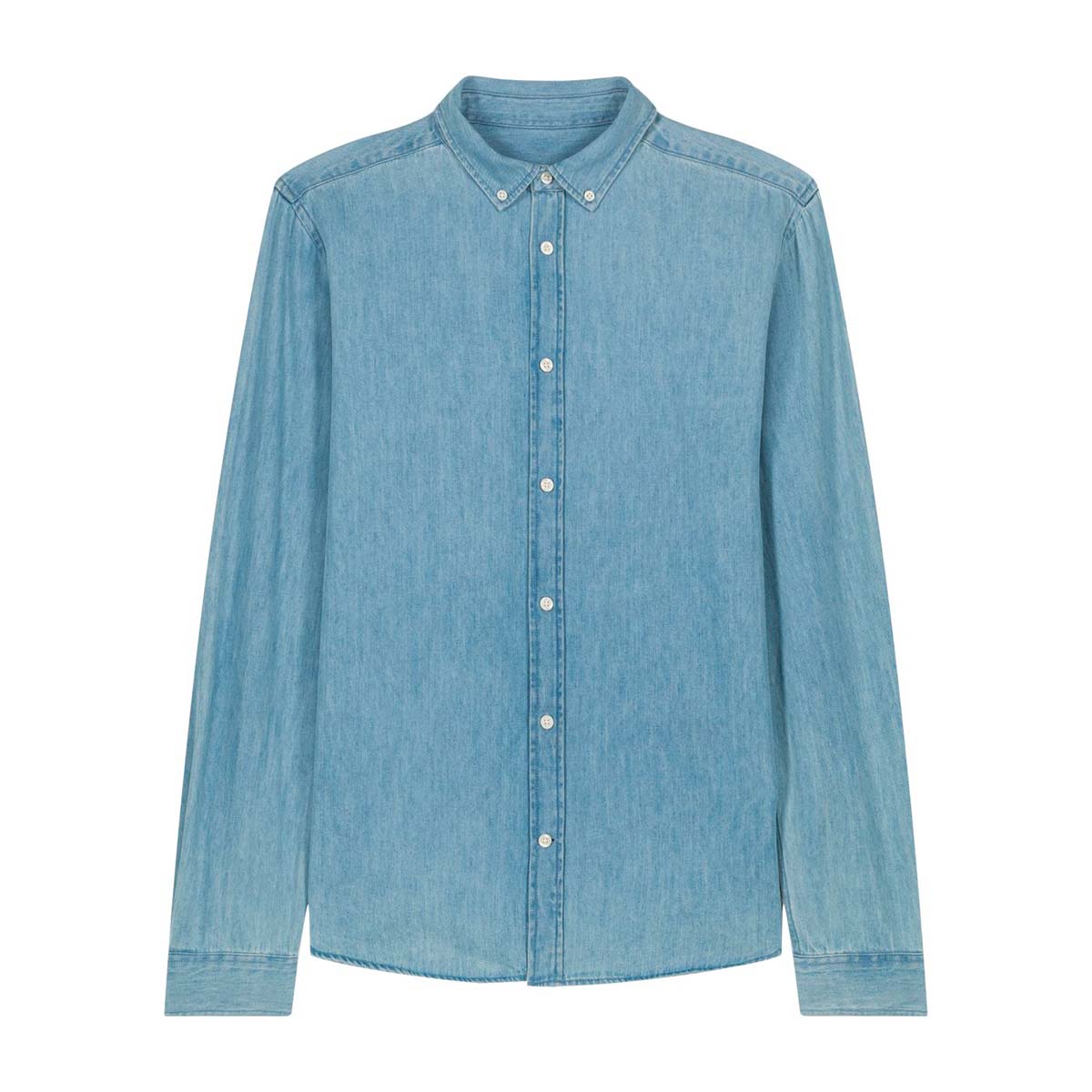 StanleyStella-Denim-overhemd-heren-235-gm-bedrukken-light-wash