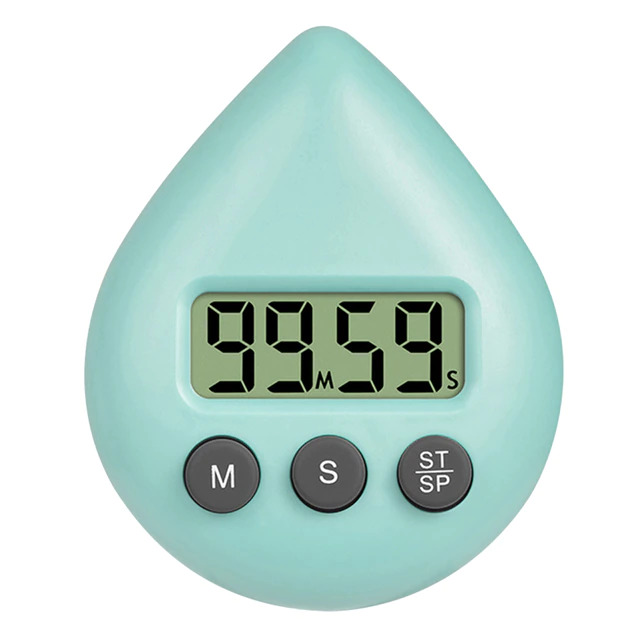 Douchetimer-digitaal-douche-coach-Zelf-instelbaar-bedrukken-turquoise