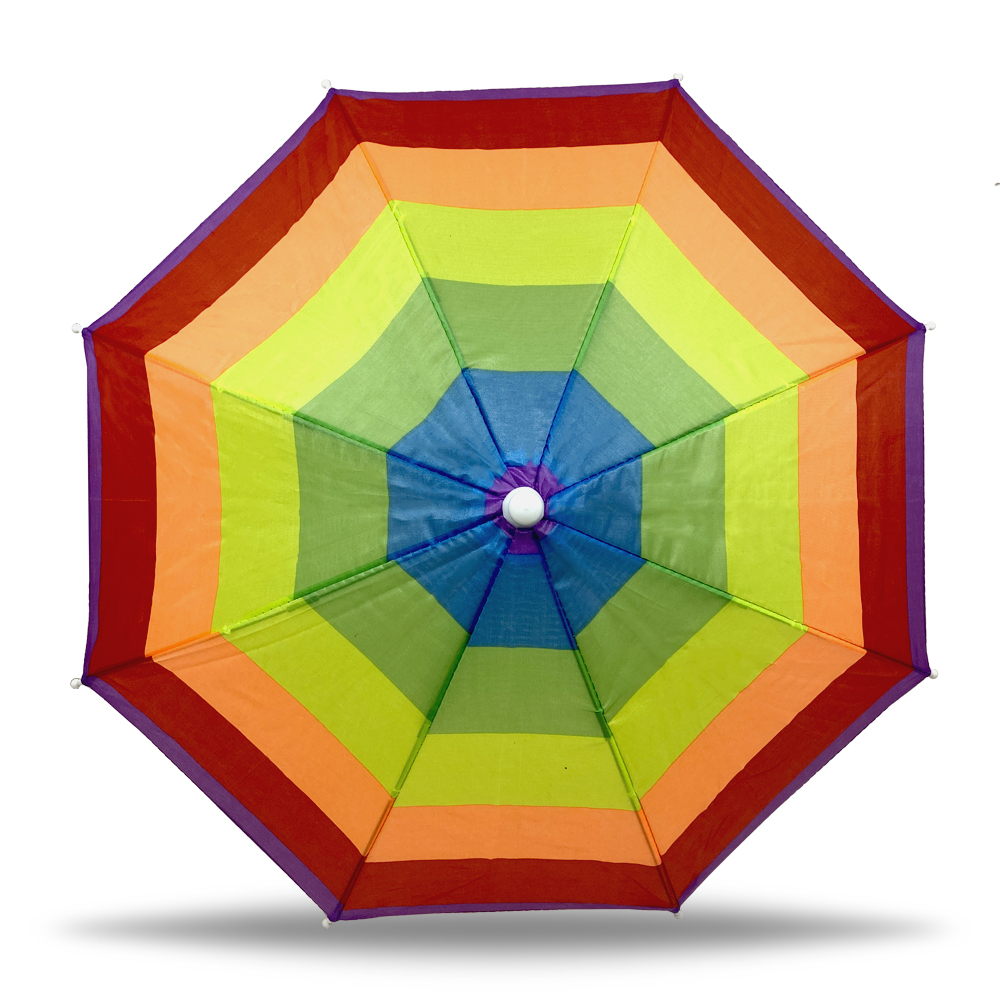 Hoofd-paraplu-bedrukken-regenboog
