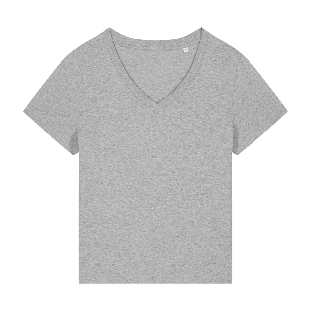 StanleyStella-Isla-dames-T-shirt-V-hals-155-gm-bedrukken-heather-grey