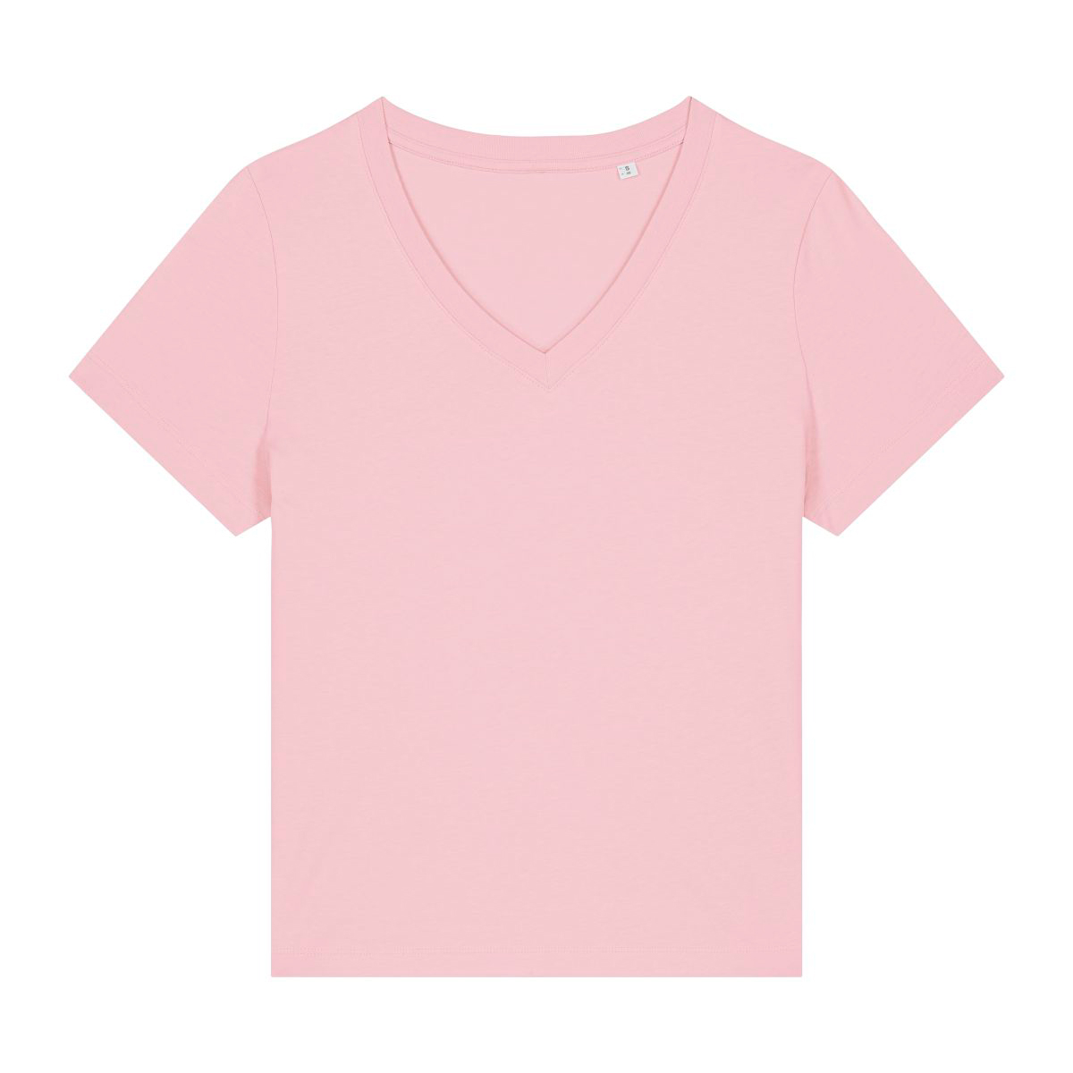 StanleyStella-Isla-dames-T-shirt-V-hals-155-gm-bedrukken-cotton-pink