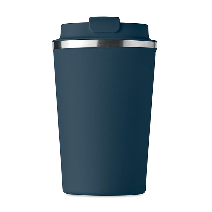 Koffiebeker-to-go-Dubbelwandig-350-ml-bedrukken-donkerblauw