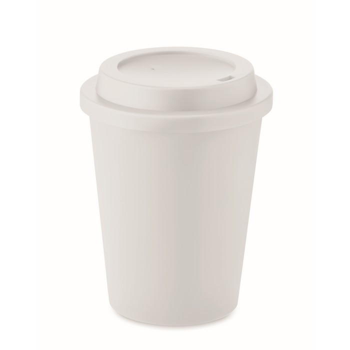 Kunststof-koffiebeker-met-drinkopening-300-ml-bedrukken-wit